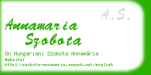 annamaria szobota business card